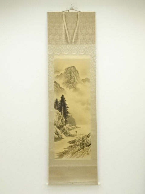 JAPANESE HANGING SCROLL / HAND PAINTED / LANDSCAPE